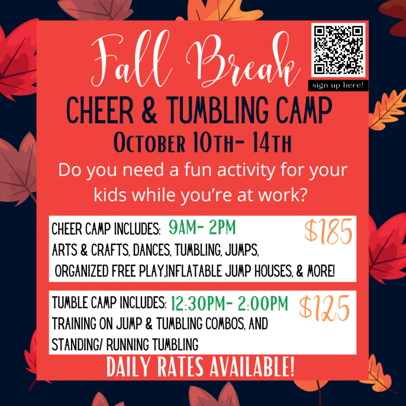 Fall Break Clinic Oct.10th - Oct 14th 2022 | News | CheerForce Arizona
